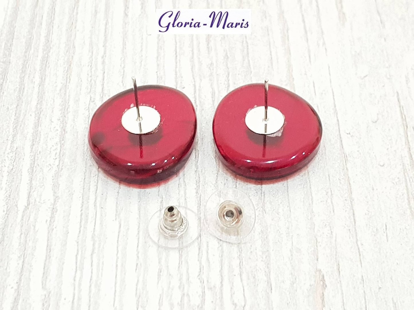 Hochwertige Ohrstecker aus Capiz-Muscheln 25mm / CS-0030