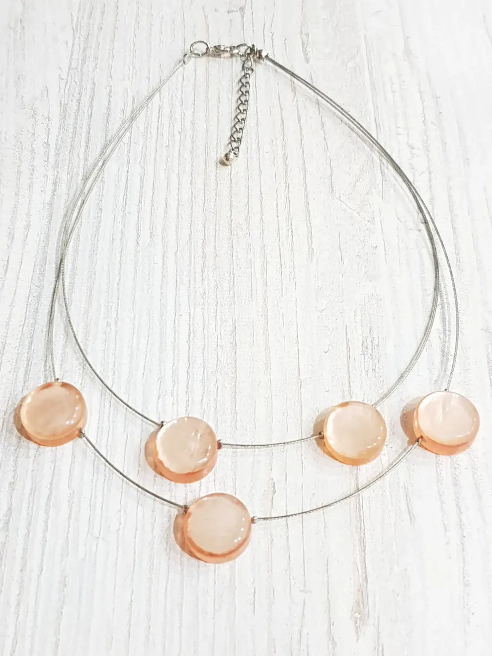 Capiz necklace short / pendant approx. 16mm / BG-0808