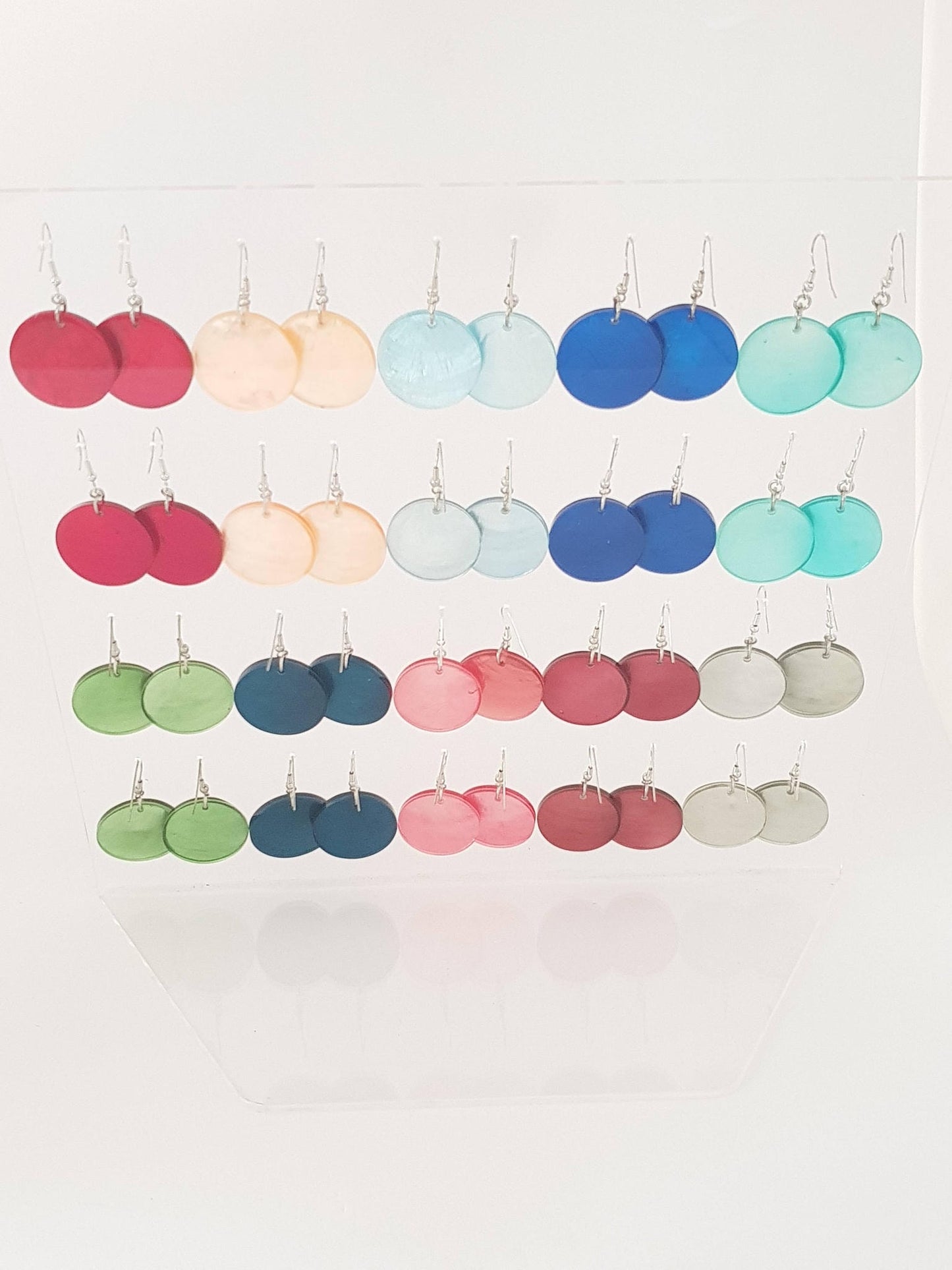 Capiz shell earrings 30mm