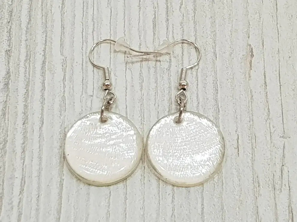 Capiz shell earrings 20mm / BG-3358