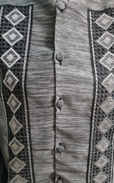 Philippine Mens Barong Jacket grey