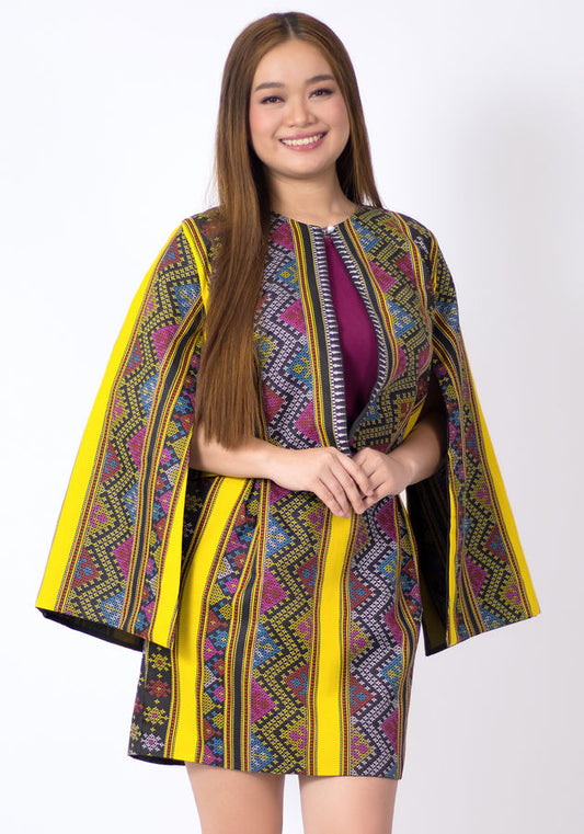 Syala Ethnic Bolero in Cape Sleeves with simple Top Tulip Skirt Dress !!!MADE TO ORDER!!!