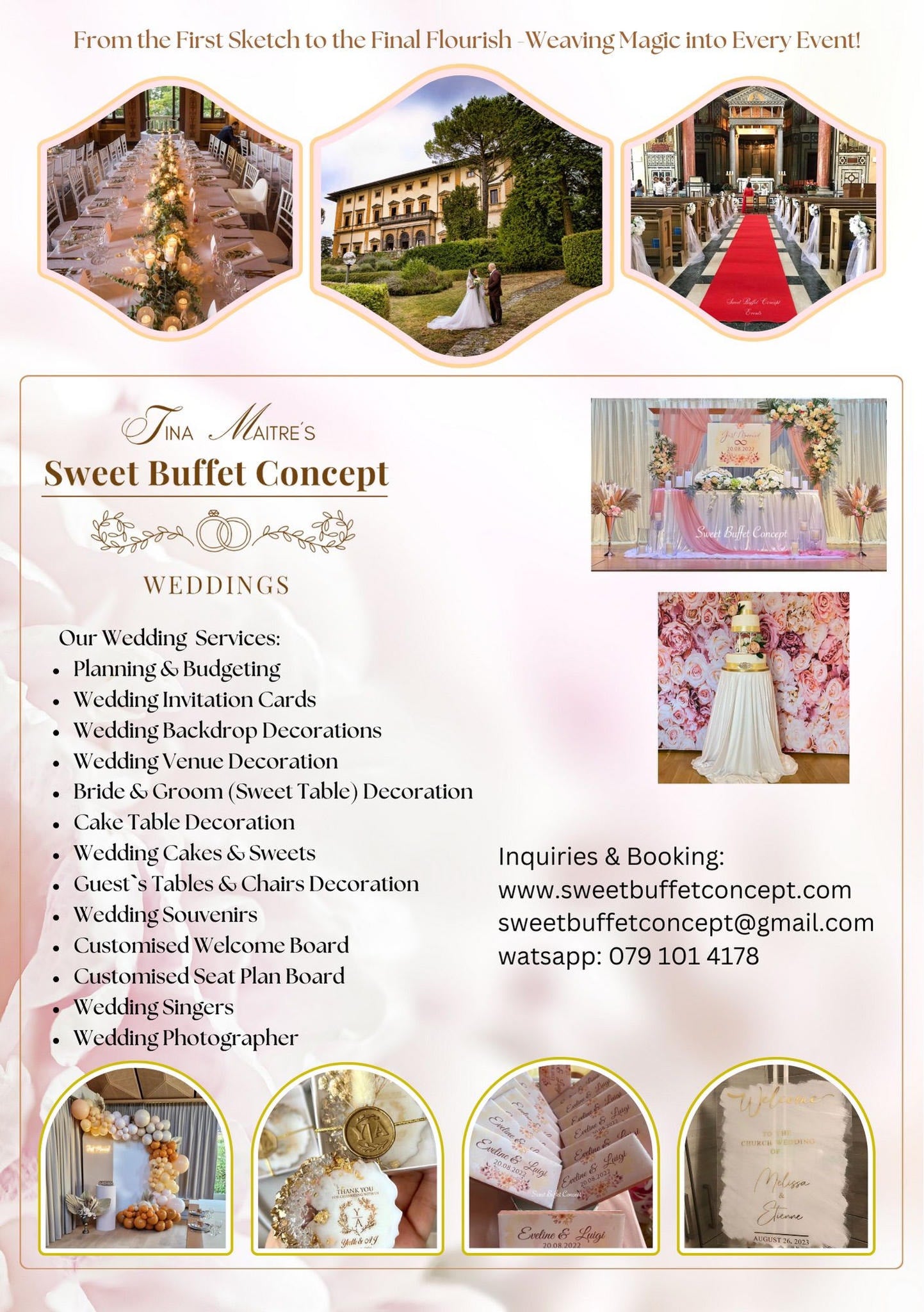 Tina Maitre's Sweet Buffet Concept Events Design and Cakes