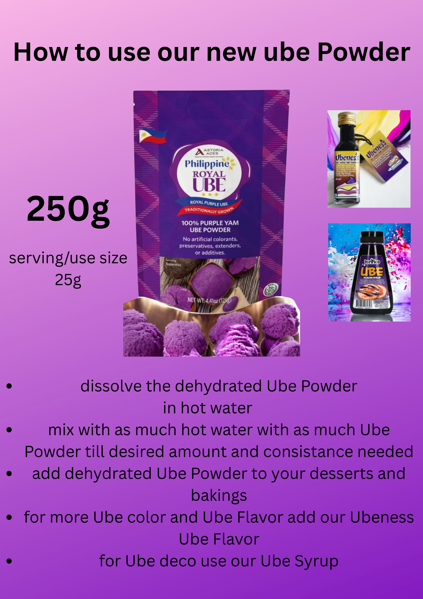 Philippine Royal Ube Powder 125g/250g