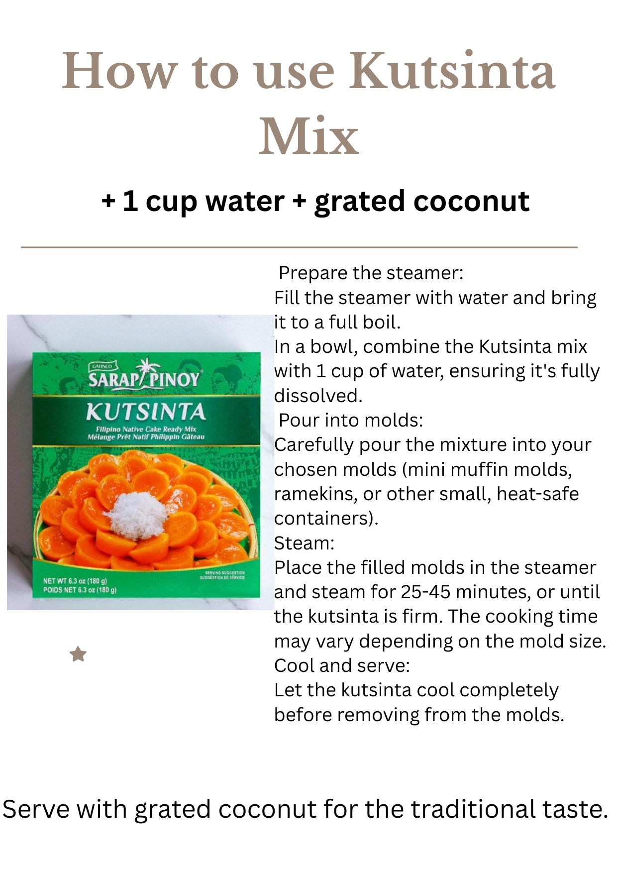 Sarap Pinoy Kutsinta Mix 180g