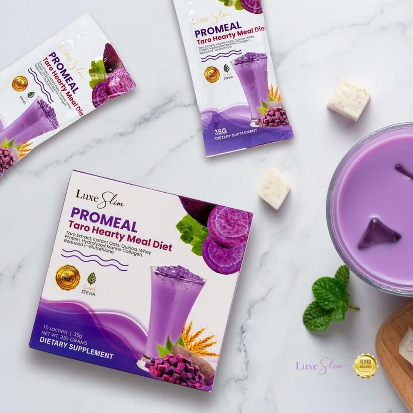 Luxe Slim Promeal Taro Hearty Meal Diet 10 x 35g !!!PREORDER!!!