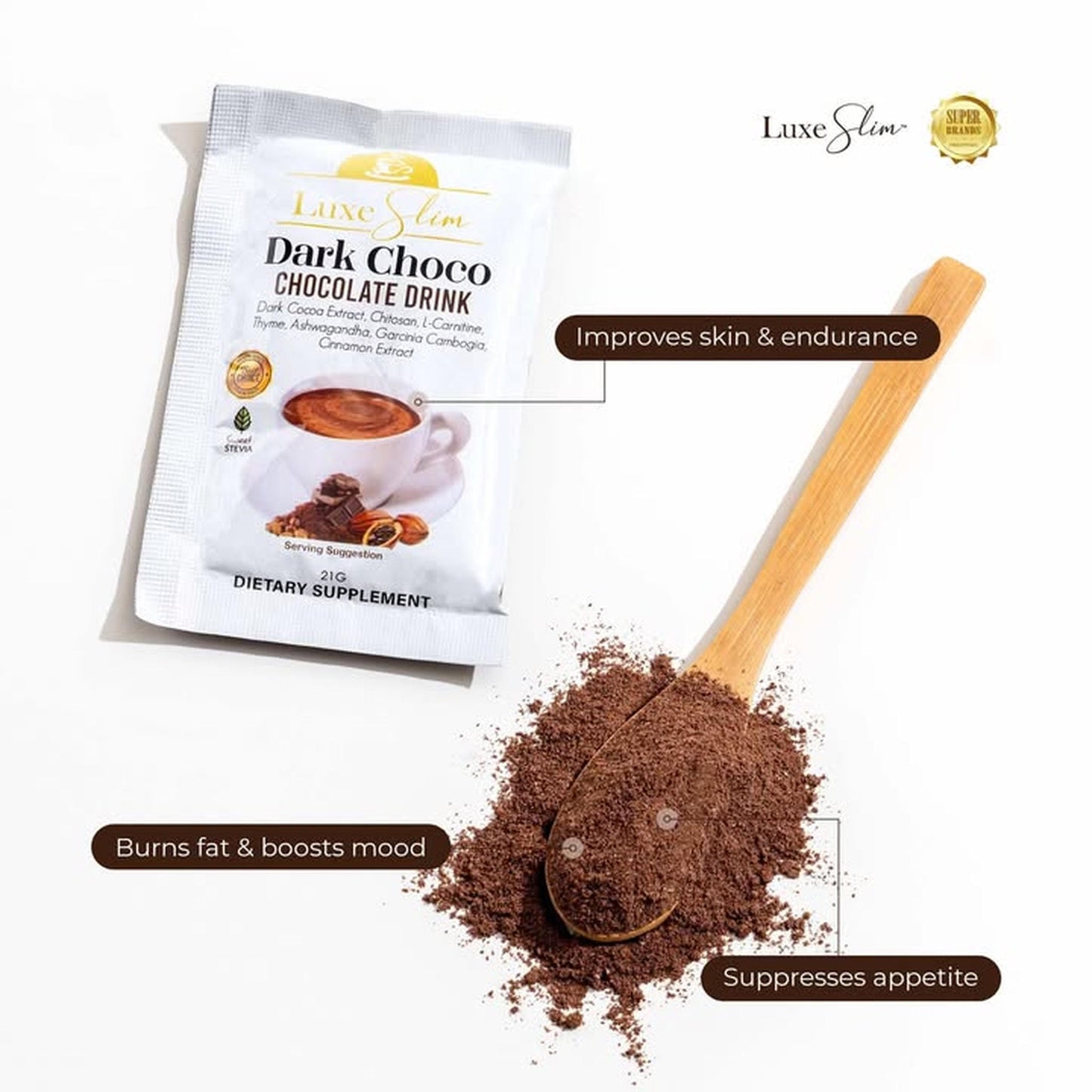 Luxe Slim Dark Choco Chocolate Drink 10x21g !!!PREORDER!!!