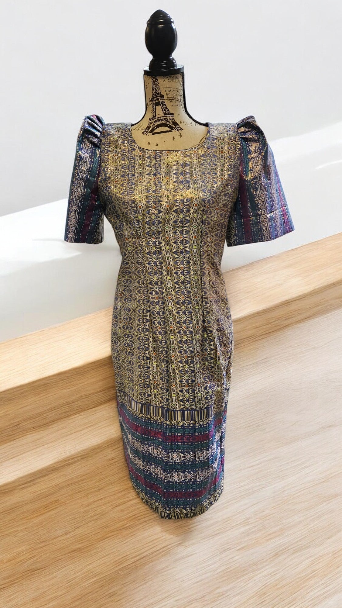 Filipiniana ethnic Dress makintab fits M-L