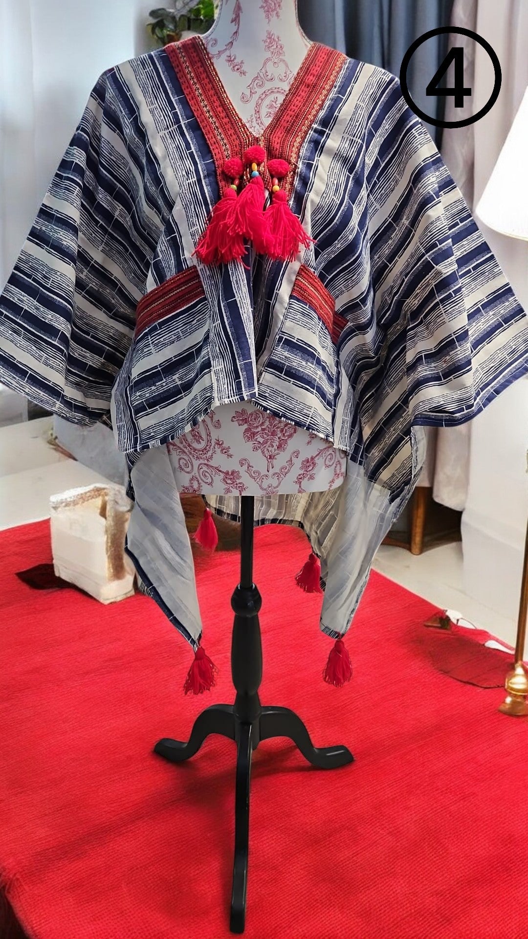 Philippine Ethnic Blouse Poncho style one size max XL