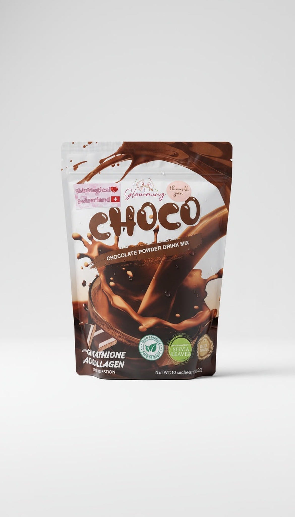 Glowming Choco Chocolate powder drink Mix 10x20g