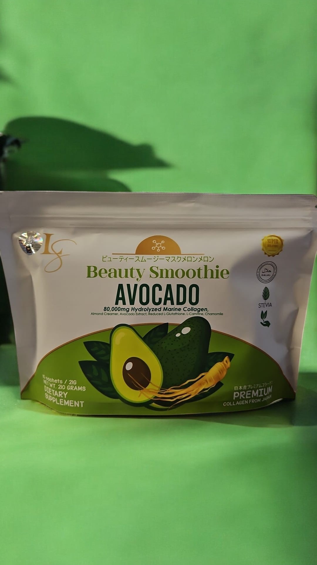 Beauty Collagen Smoothie Avocado 10x21g