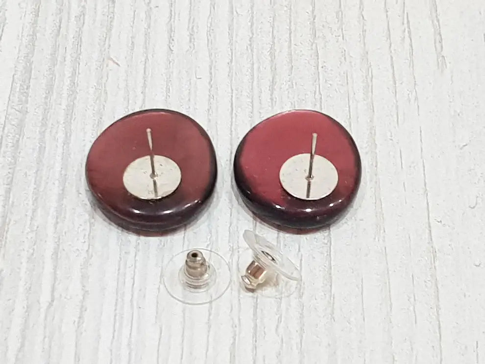 Capiz-Muschel Ohrstecker 25mm / CE-0018