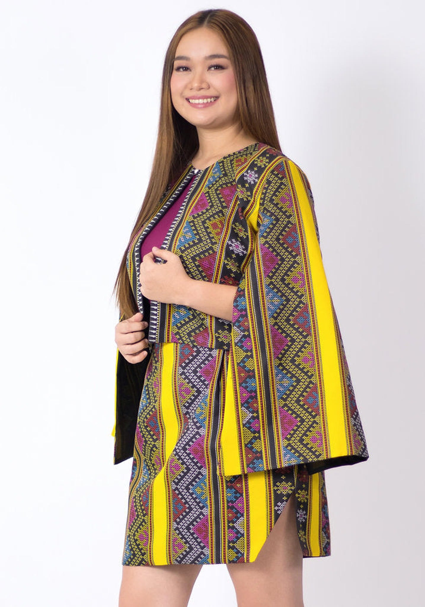 Syala Ethnic Bolero in Cape Sleeves with simple Top Tulip Skirt Dress !!!MADE TO ORDER!!!