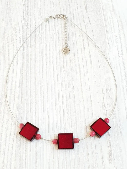 Capiz necklace short / pendant 15mm / BG-1126