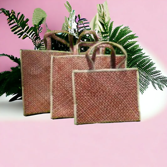 Handmade native Bayong Bag red Triple Wave