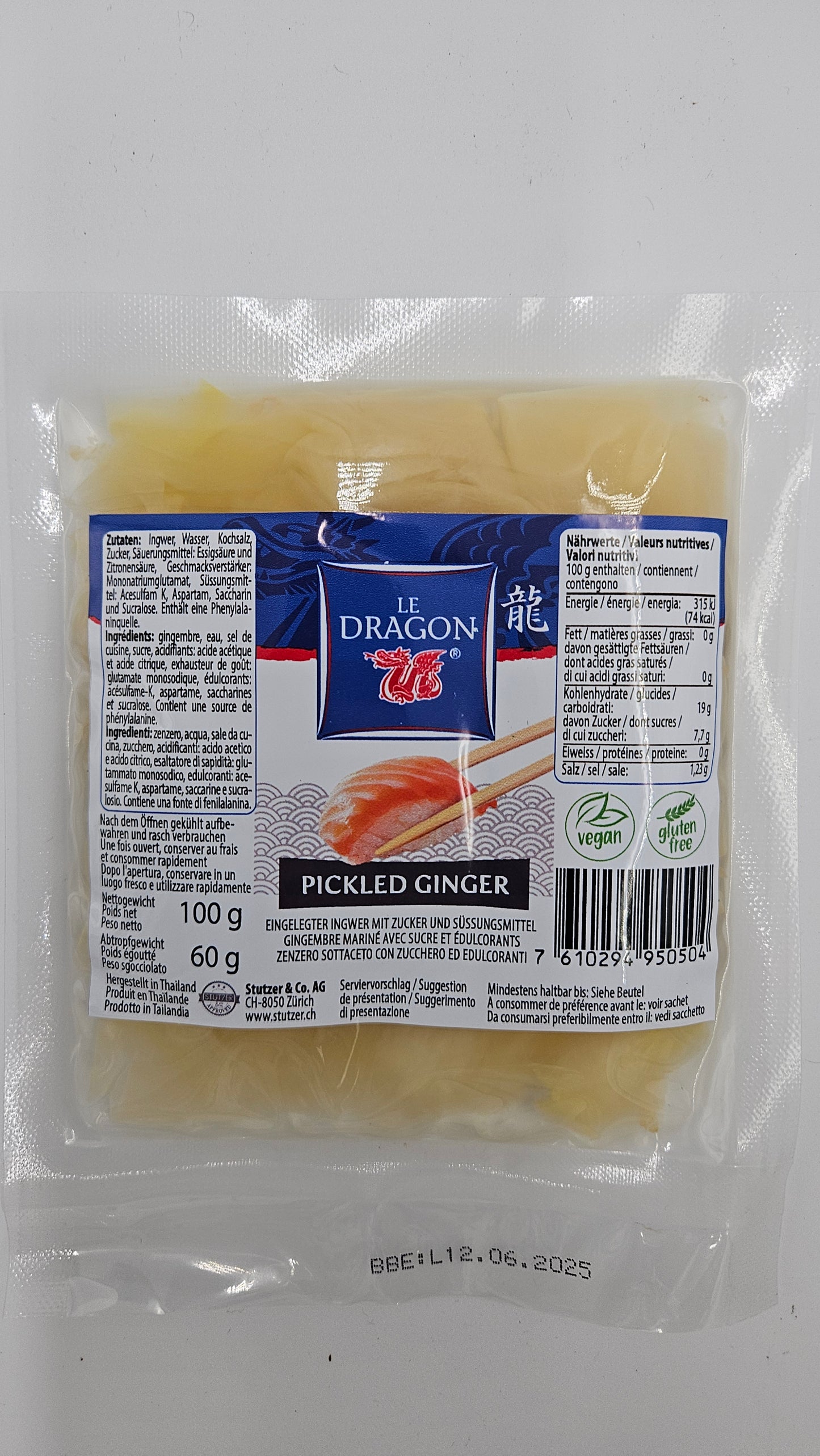 Le Dragon pickled white Ginger 100g