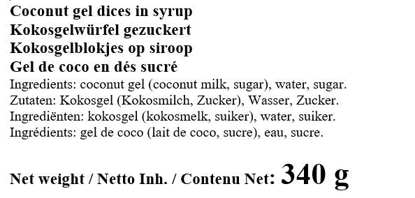 Nata de Coco / Kokosgelwürfel 340g