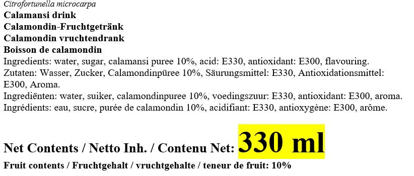 Calamansi Drink 500ml