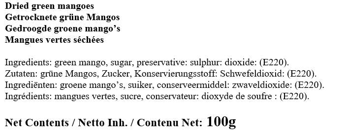 Dried green Mangoes 100g