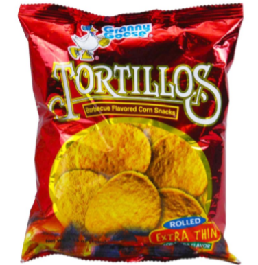 Granny Goose Tortillos BBQ Chips 100g