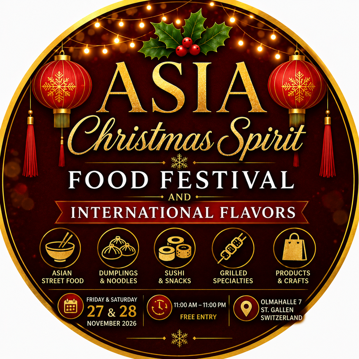 Asia Christmas Spirit and International Flavorsl St. Gallen 2026