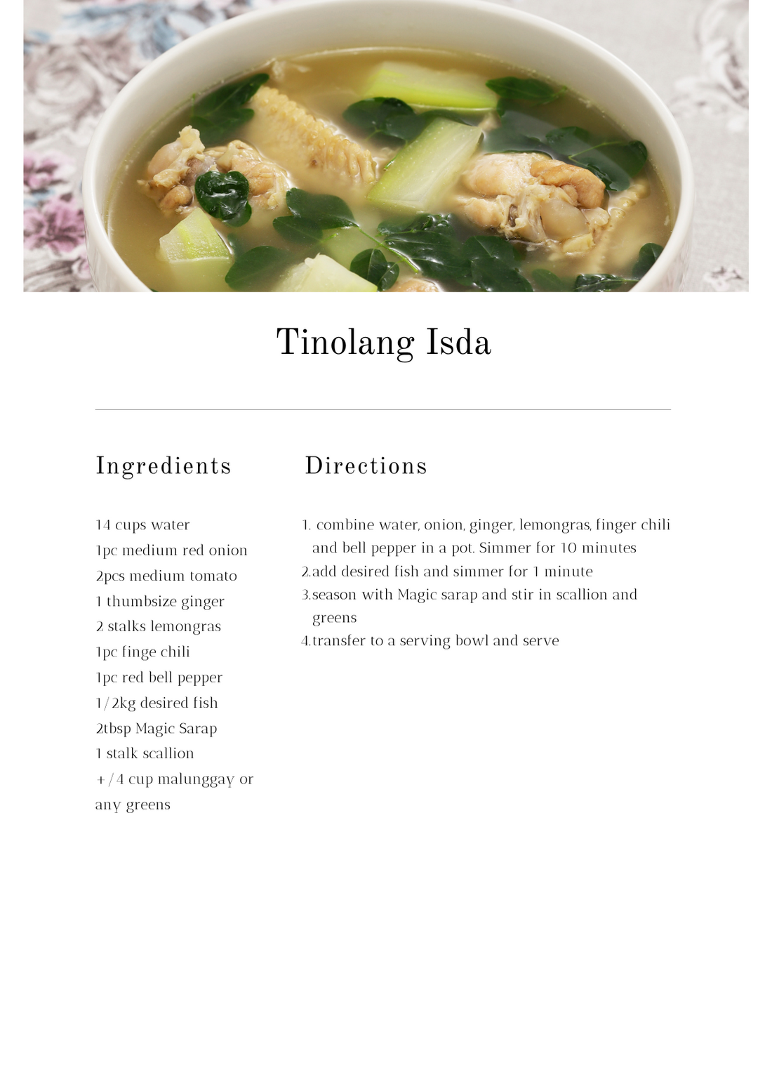 Tinolang Isda