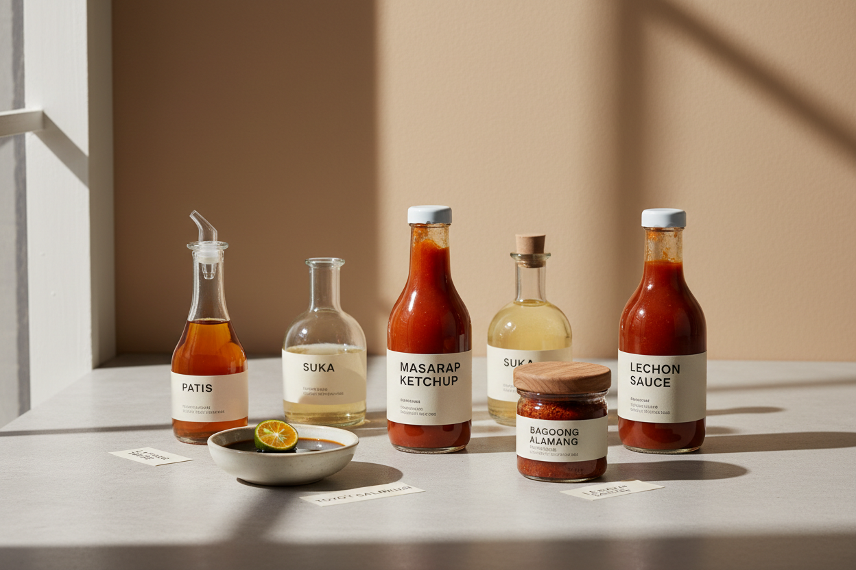 Vinegar Spices Soysauce condiments