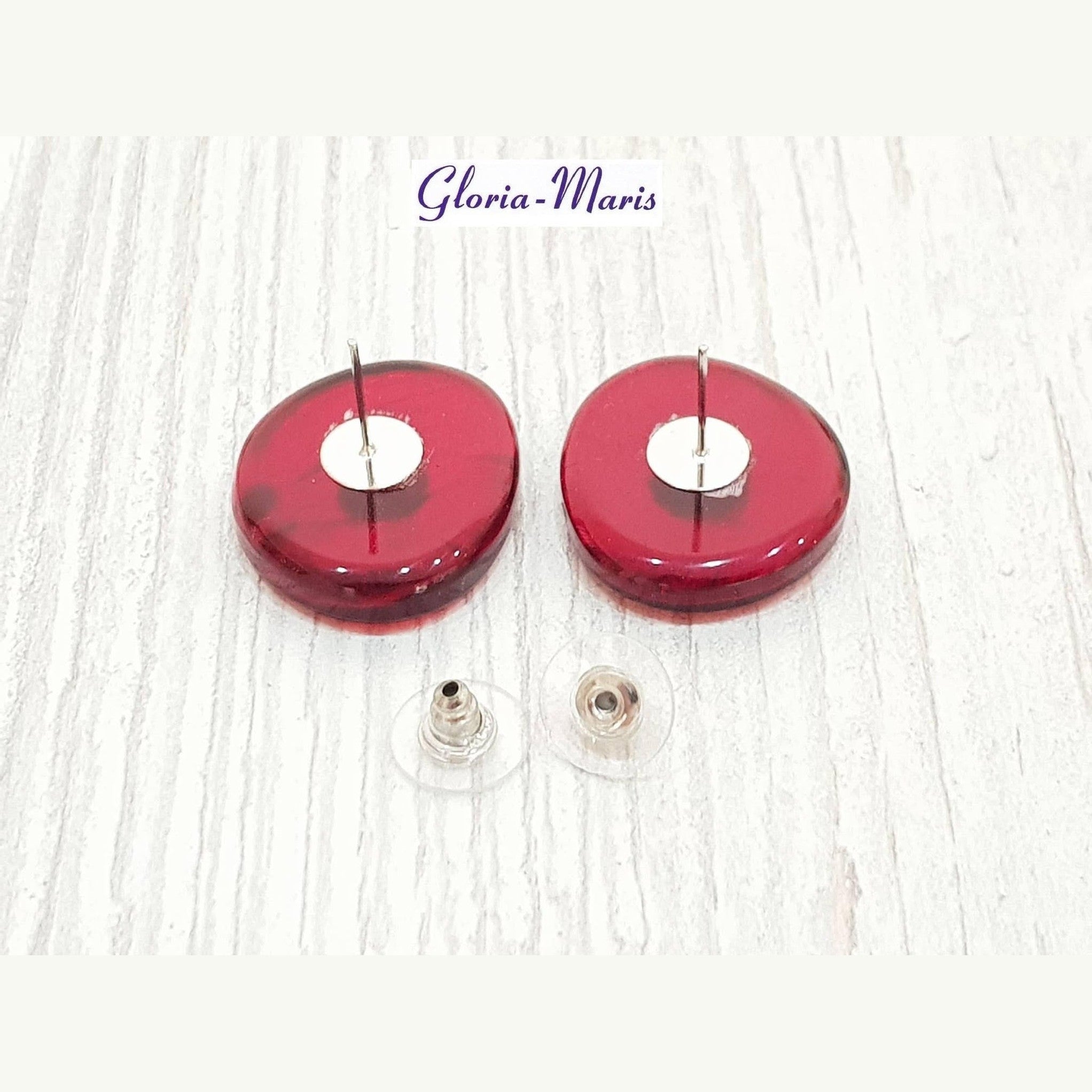 Hochwertige Ohrstecker aus Capiz-Muscheln 25mm / CS-0030