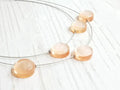 Capiz necklace short / pendant approx. 16mm / BG-0808