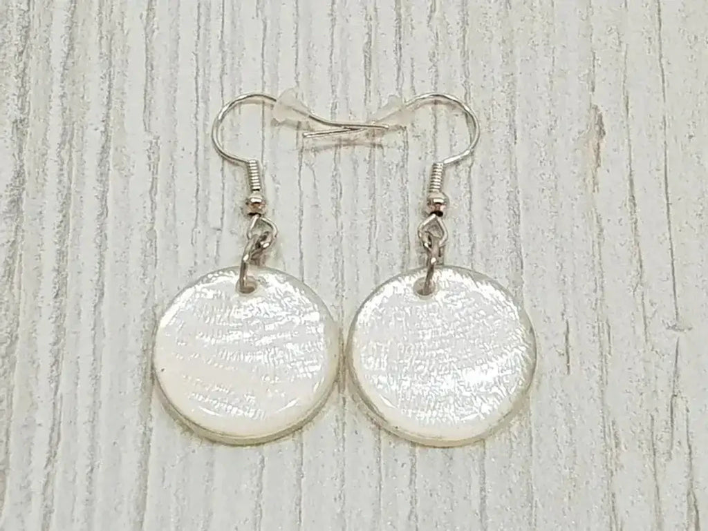 Capiz shell earrings 20mm / BG-3358