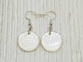 Capiz shell earrings 20mm / BG-3358
