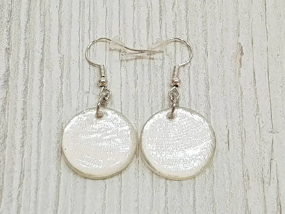Capiz shell earrings 20mm / BG-3358
