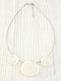 Capiz necklace short / pendant approx. 20 - 34mm / BG-0484
