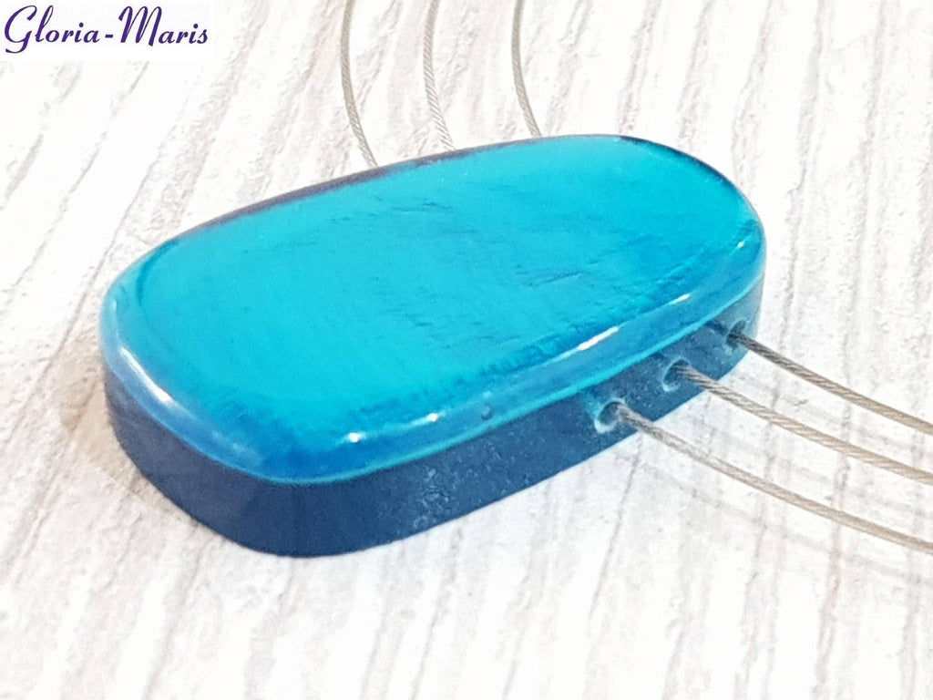 Capiz-Muschel-Kette kurz mit Anhänger 25x40mm