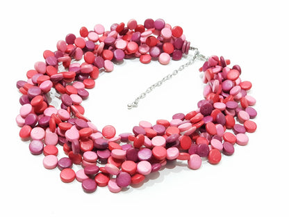 Vegan Necklace 50cm pinkshades