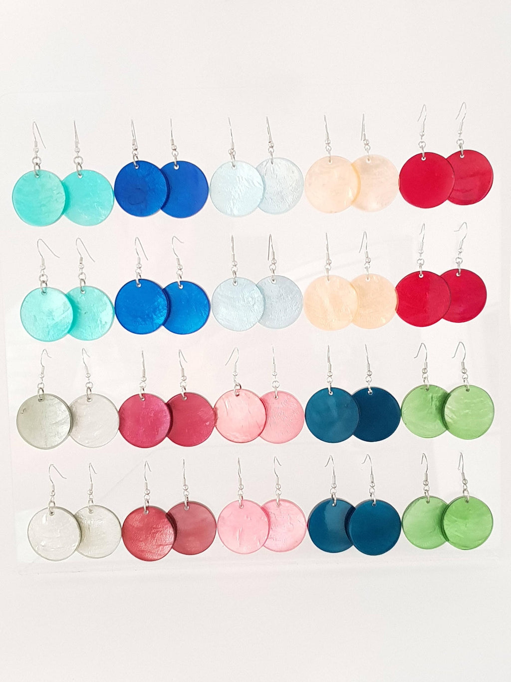 Capiz shell earrings 30mm