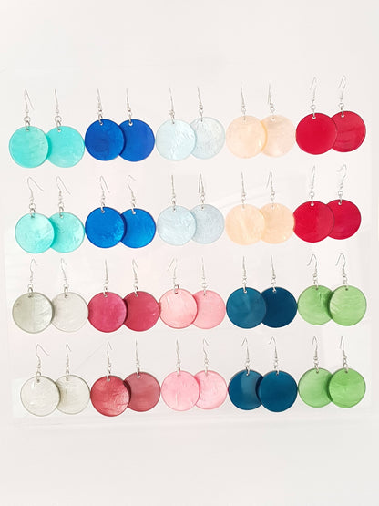 Capiz shell earrings 30mm