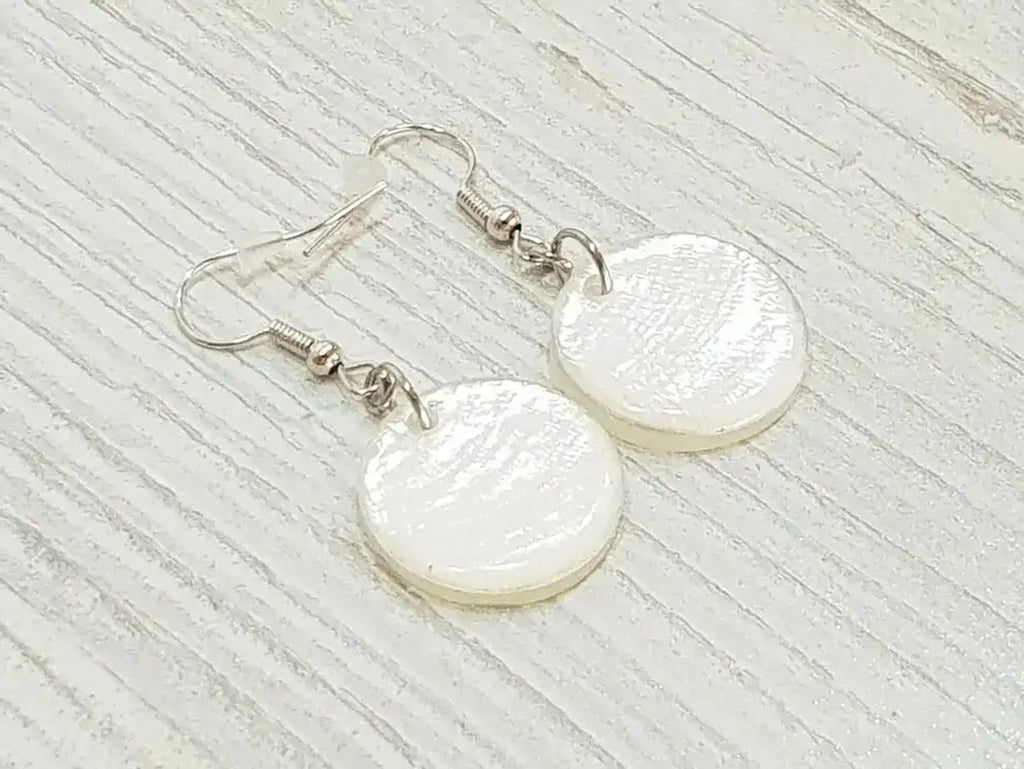 Capiz shell earrings 20mm / BG-3358