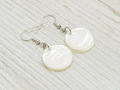 Capiz shell earrings 20mm / BG-3358