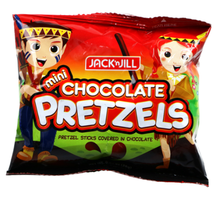 Jack n Jill Mini Choco Pretzel 28g