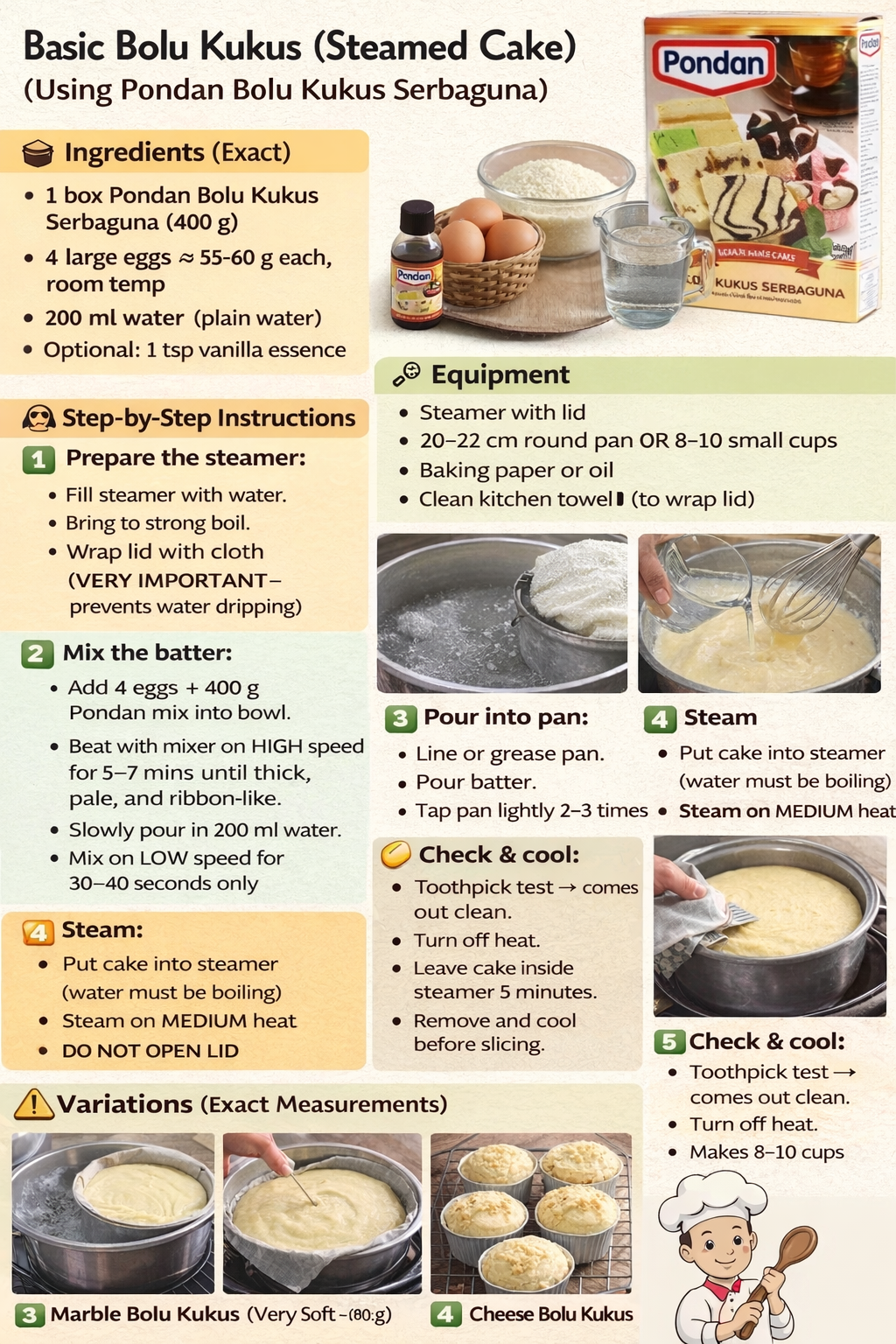 Pondan Special Steam Cake Mix 400g