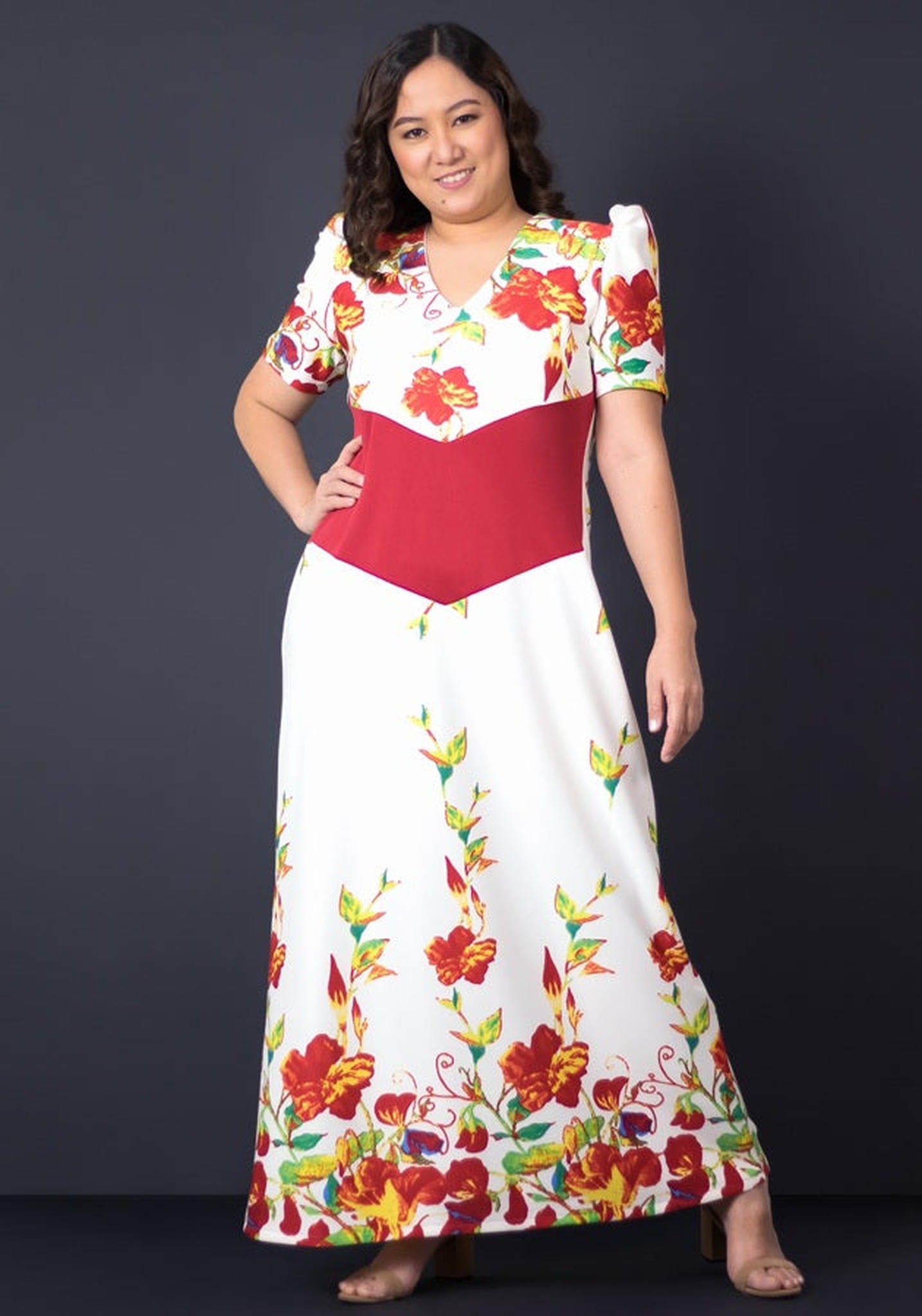 Mini Puff Sleeves Maxi Dress !!!!!!MADE TO ORDER!!!!!!