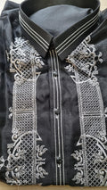Philippine Herren Barong Schwarz