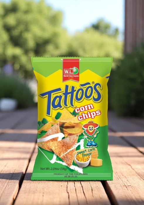 Tattoos Corn Chips Sweet Corn 60g