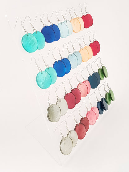 Capiz shell earrings 30mm