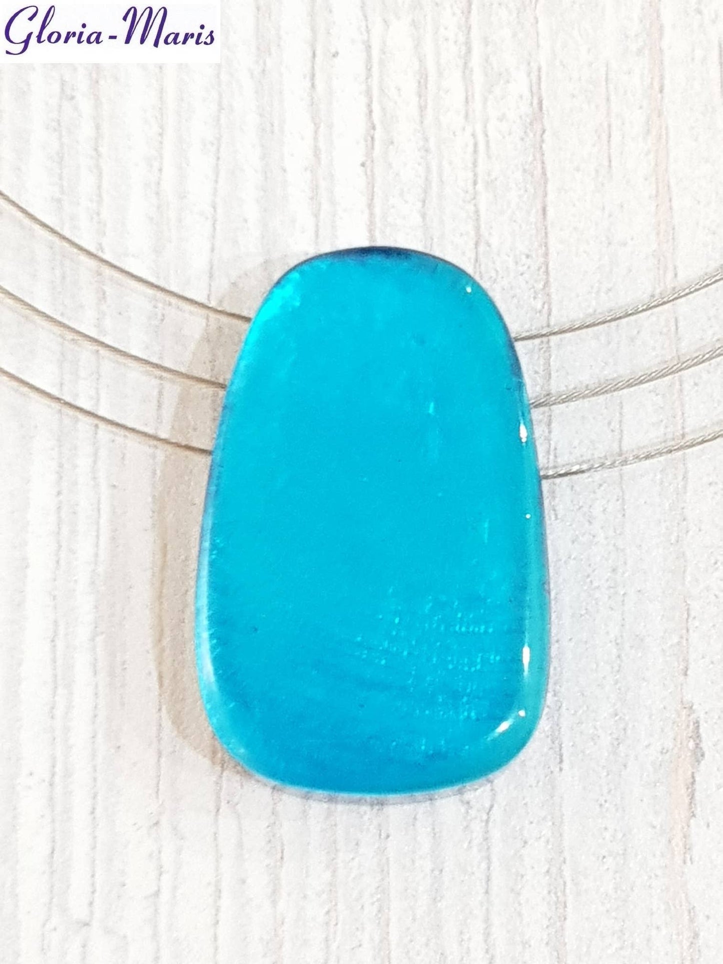 Capiz-Muschel-Kette kurz mit Anhänger 25x40mm