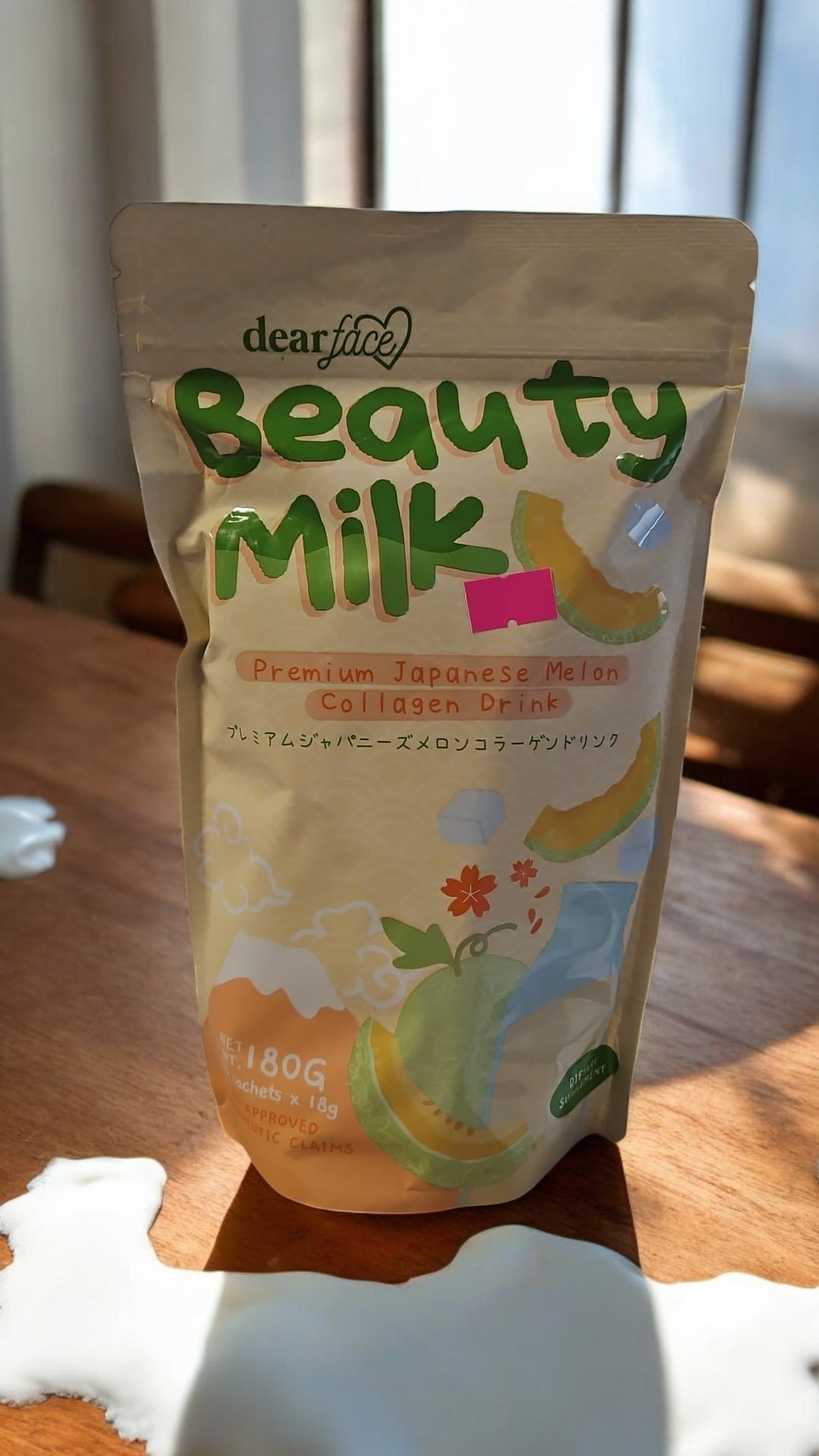 Beauty Milk Japanese Melon Collagen Drink 10x18g