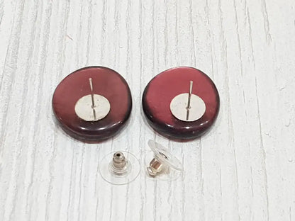 Capiz-Muschel Ohrstecker 25mm / CE-0018