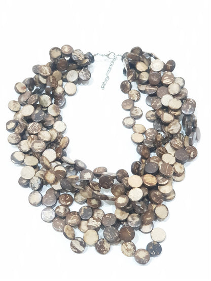Vegan Necklace 6 rows 50cm