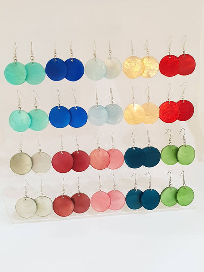Capiz shell earrings 30mm
